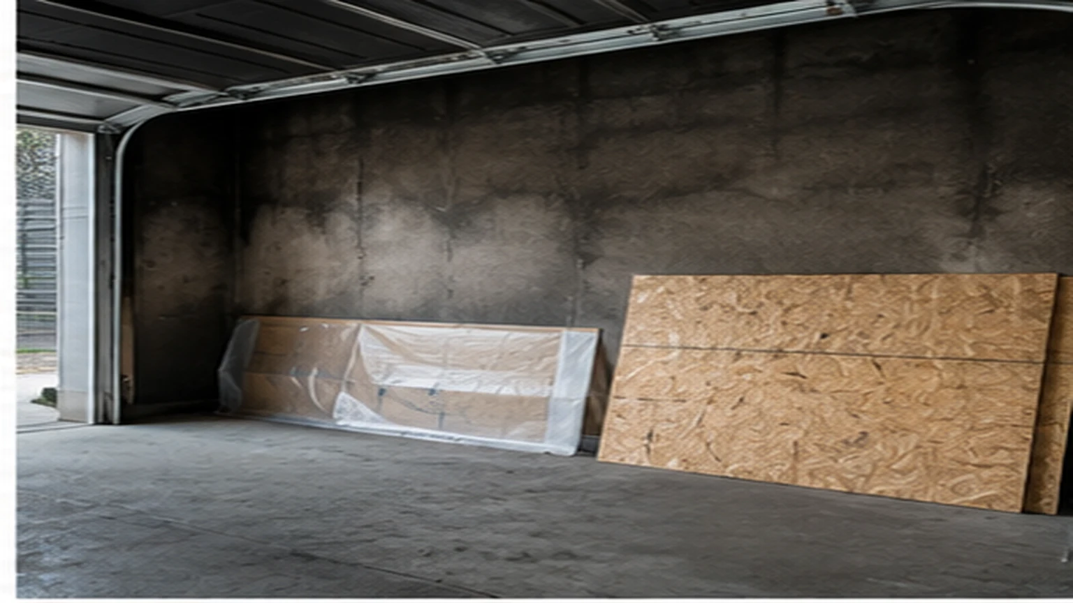 Allen fire damage restoration planning scene with restoration equipment and protected materials